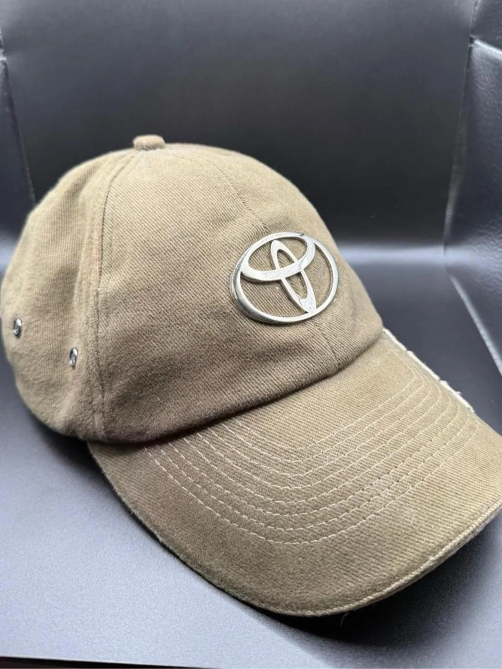 Toyota Logo Baseball Cap in Olive Brown